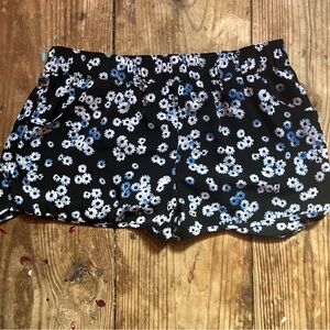 Decree Black Floral Women's Athletic Shorts